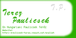 terez paulicsek business card