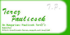 terez paulicsek business card